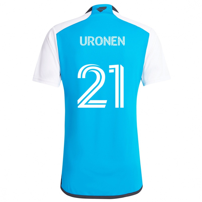 Men Football Jere Uronen #21 Blue White Home Jersey 2024/25 T-Shirt Uk