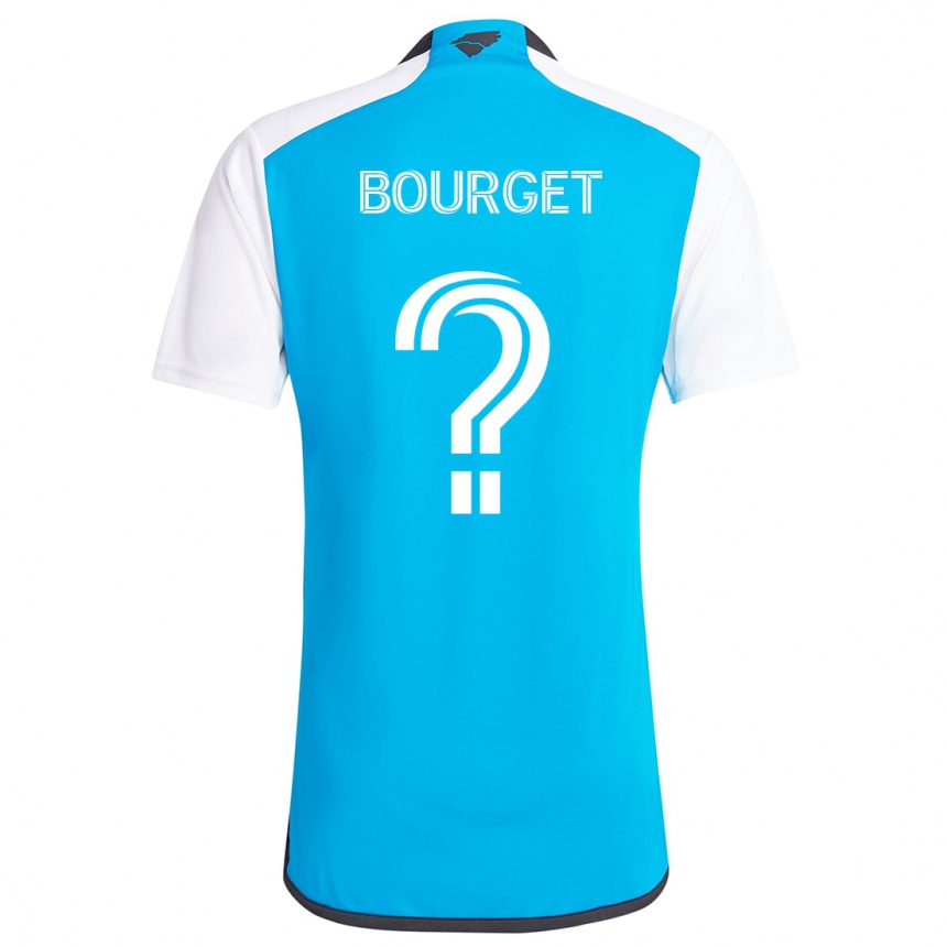 Men Football Sebastian Bourget #0 Blue White Home Jersey 2024/25 T-Shirt Uk