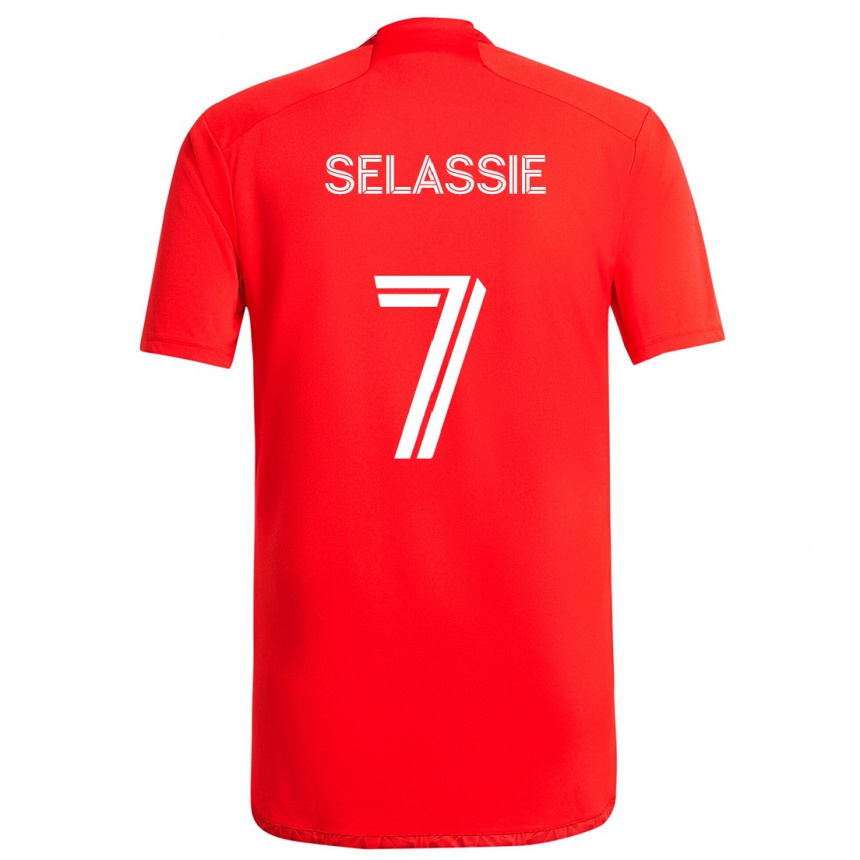 Men Football Maren Haile-Selassie #7 Red White Home Jersey 2024/25 T-Shirt Uk