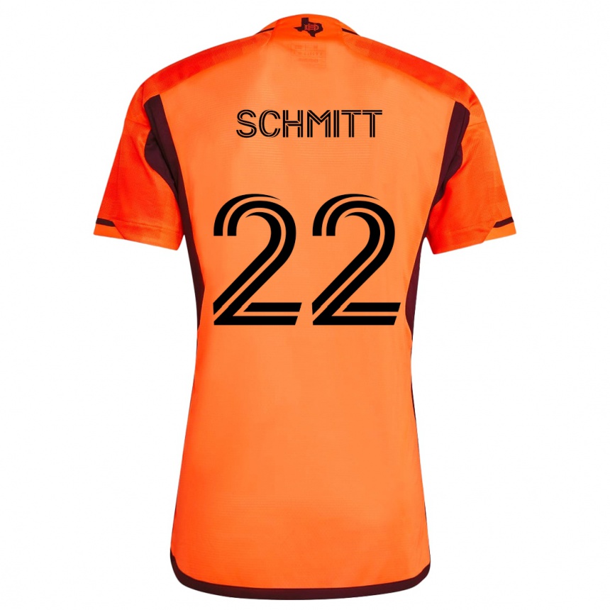 Men Football Tate Schmitt #22 Orange Black Home Jersey 2024/25 T-Shirt Uk