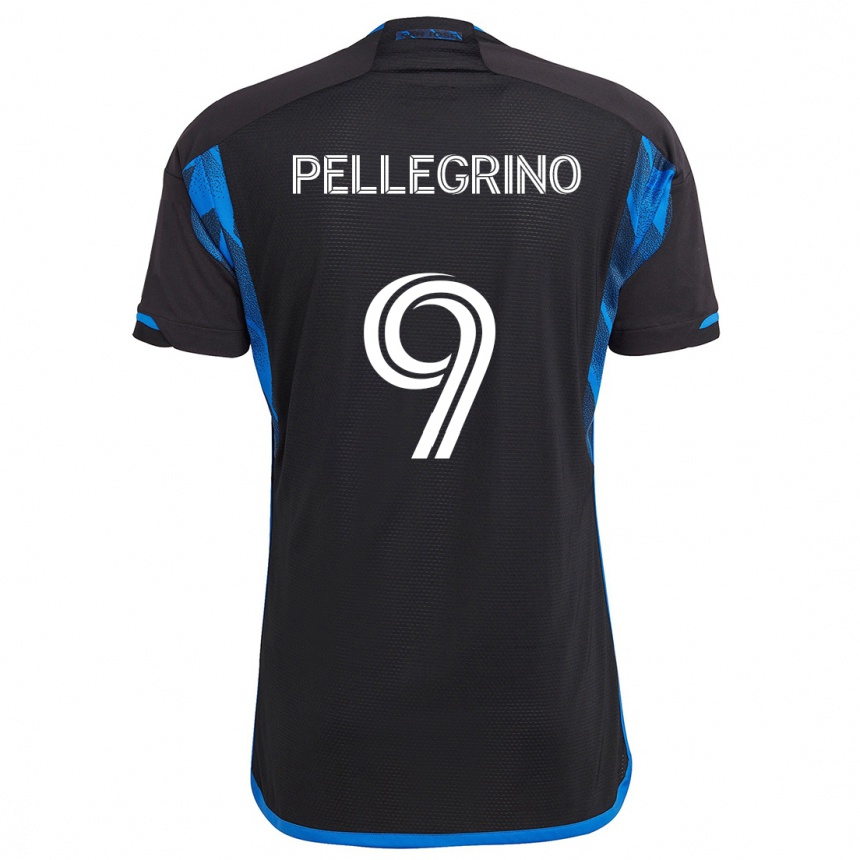 Men Football Amahl Pellegrino #9 Blue Black Home Jersey 2024/25 T-Shirt Uk