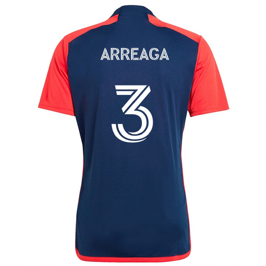 Men Football Xavier Arreaga #3 Blue Red Home Jersey 2024/25 T-Shirt Uk