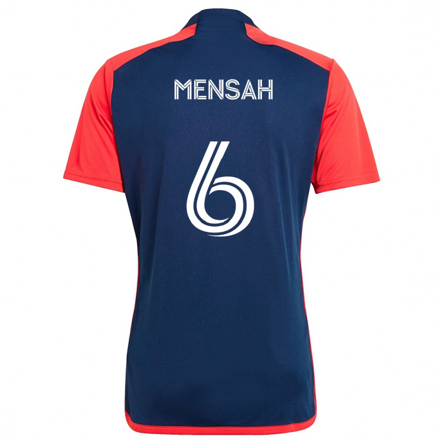 Men Football Jonathan Mensah #6 Blue Red Home Jersey 2024/25 T-Shirt Uk