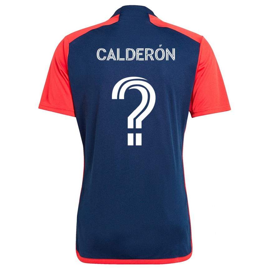 Men Football Gio Calderón #0 Blue Red Home Jersey 2024/25 T-Shirt Uk