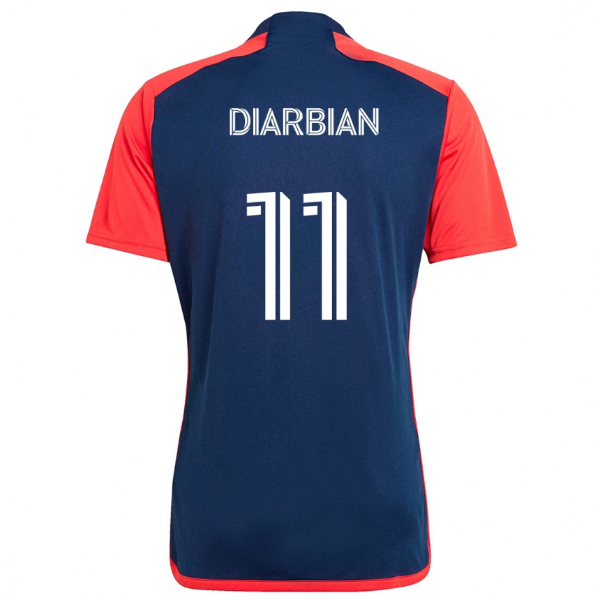 Men Football Gevork Diarbian #11 Blue Red Home Jersey 2024/25 T-Shirt Uk