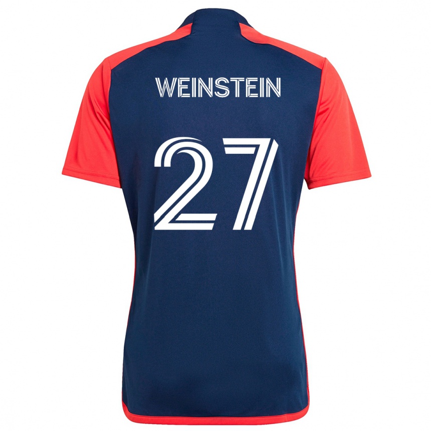 Men Football Max Weinstein #27 Blue Red Home Jersey 2024/25 T-Shirt Uk