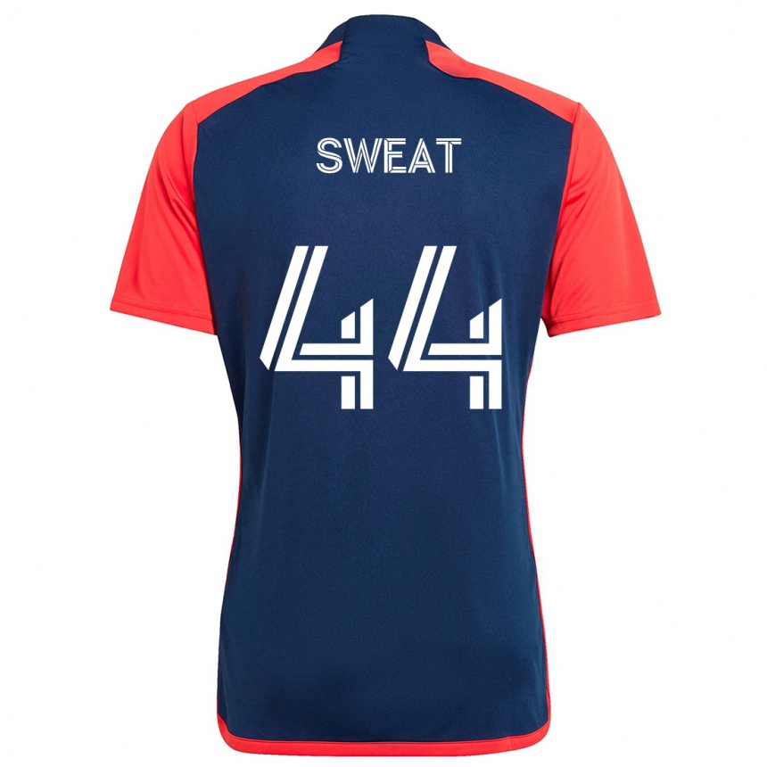 Men Football Ben Sweat #44 Blue Red Home Jersey 2024/25 T-Shirt Uk