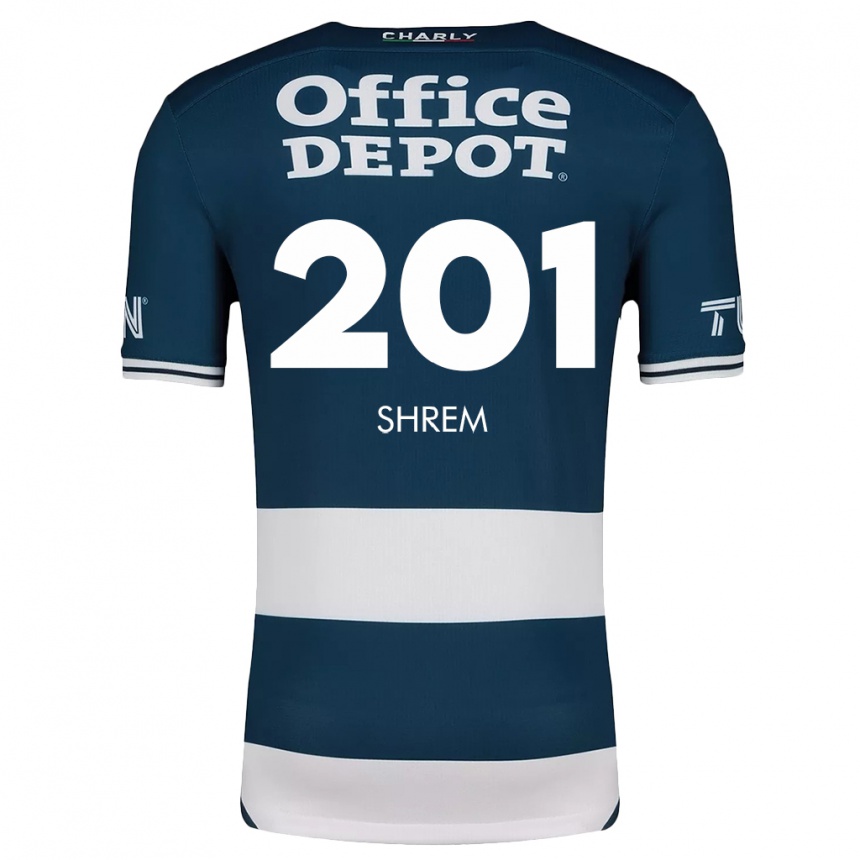 Men Football David Shrem #201 Blue White Home Jersey 2024/25 T-Shirt Uk