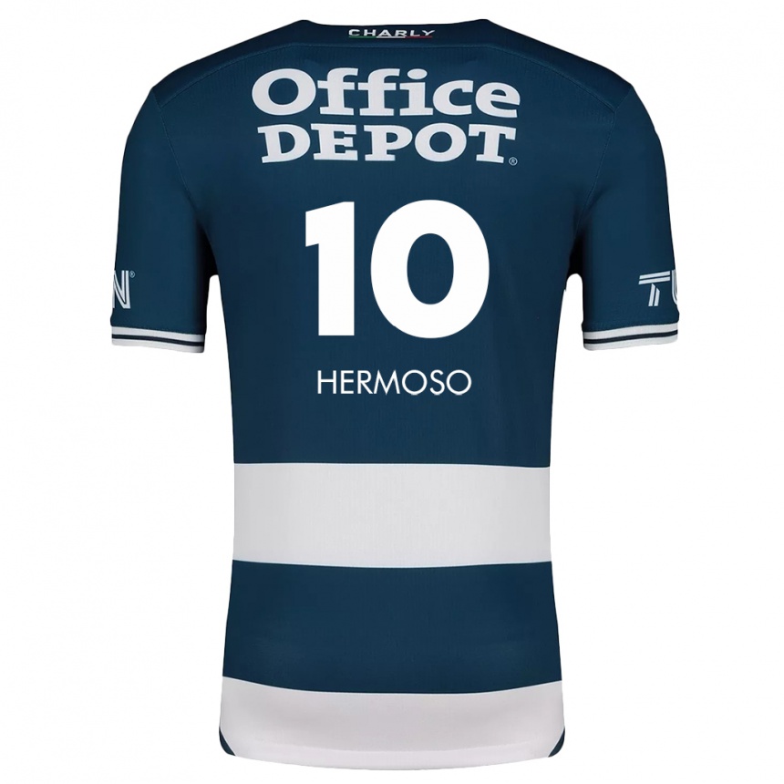 Men Football Jennifer Hermoso #10 Blue White Home Jersey 2024/25 T-Shirt Uk