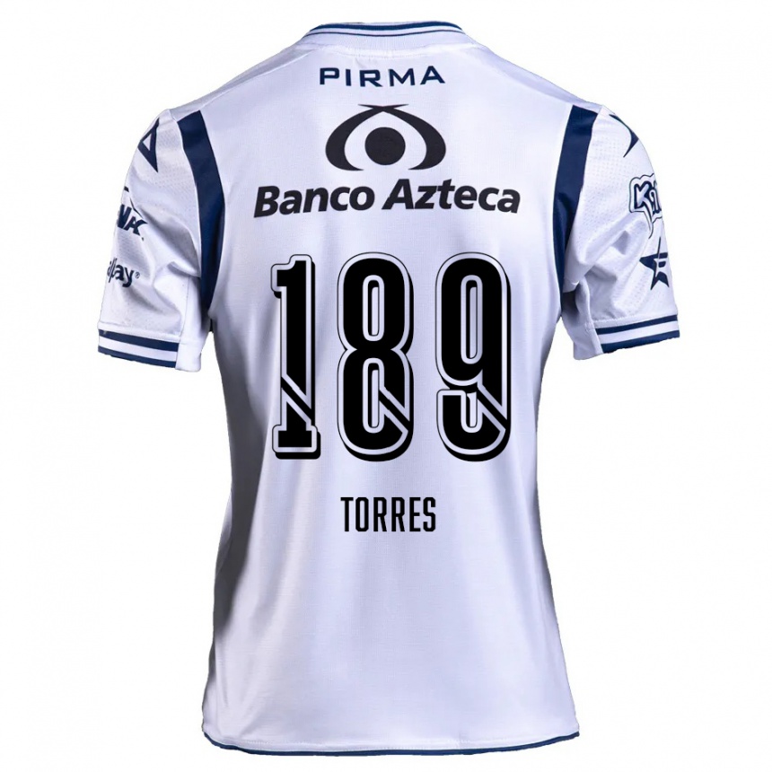 Men Football Dylan Torres #189 White Navy Blue Home Jersey 2024/25 T-Shirt Uk