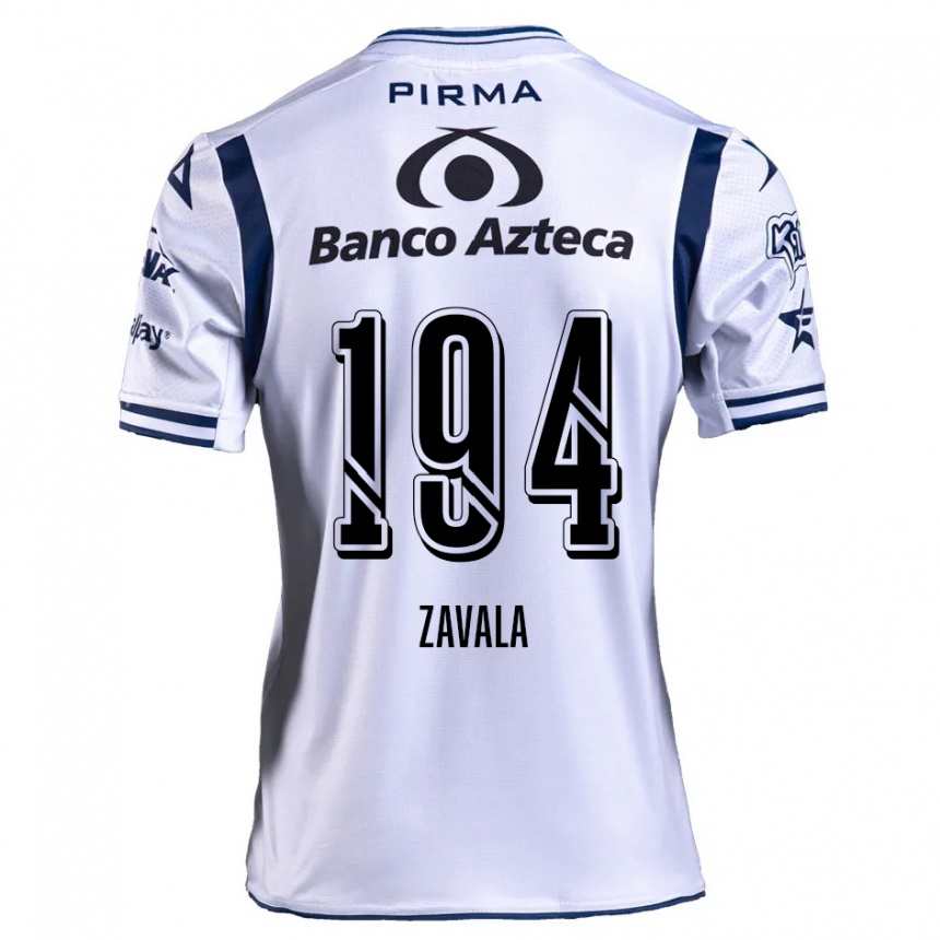 Men Football Arath Zavala #194 White Navy Blue Home Jersey 2024/25 T-Shirt Uk