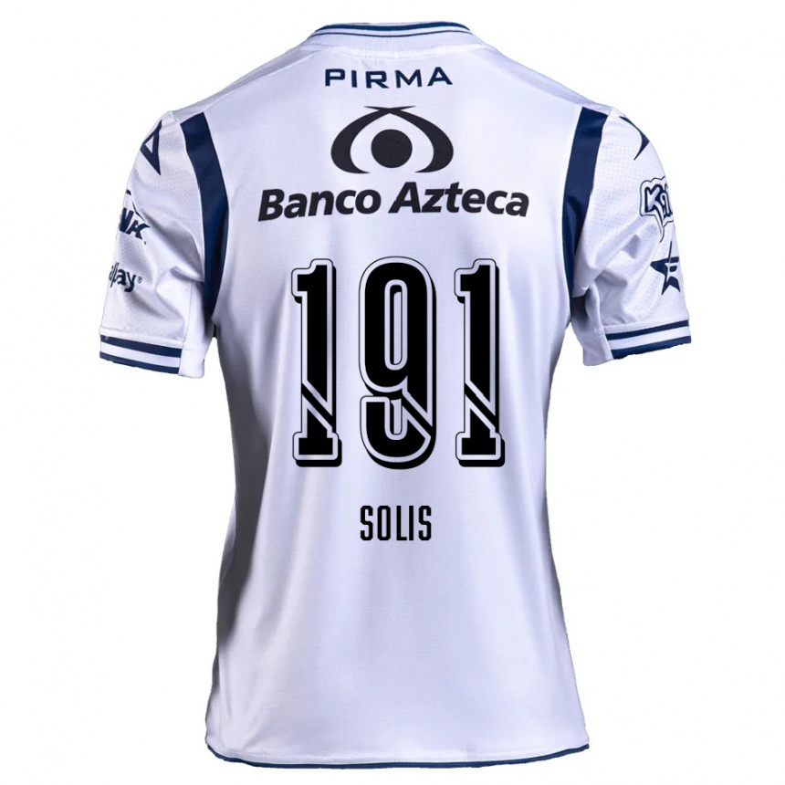 Men Football César Solís #191 White Navy Blue Home Jersey 2024/25 T-Shirt Uk