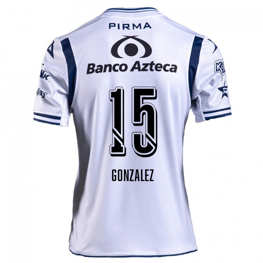 Men Football Jaqueline González #15 White Navy Blue Home Jersey 2024/25 T-Shirt Uk