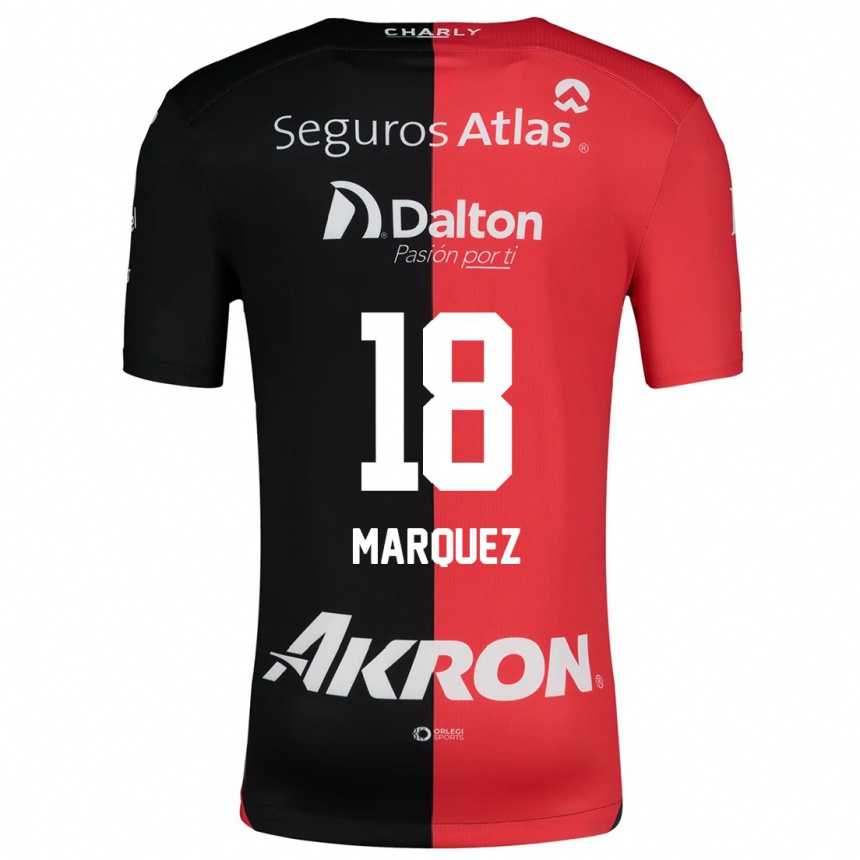 Men Football Jeremy Márquez #18 Red Black Home Jersey 2024/25 T-Shirt Uk