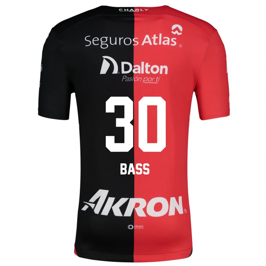 Men Football Abraham Bass #30 Red Black Home Jersey 2024/25 T-Shirt Uk