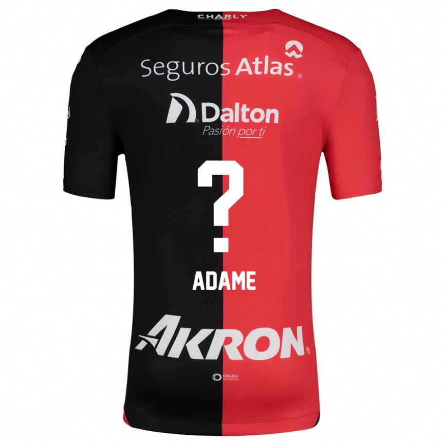 Men Football Edgar Adame #0 Red Black Home Jersey 2024/25 T-Shirt Uk