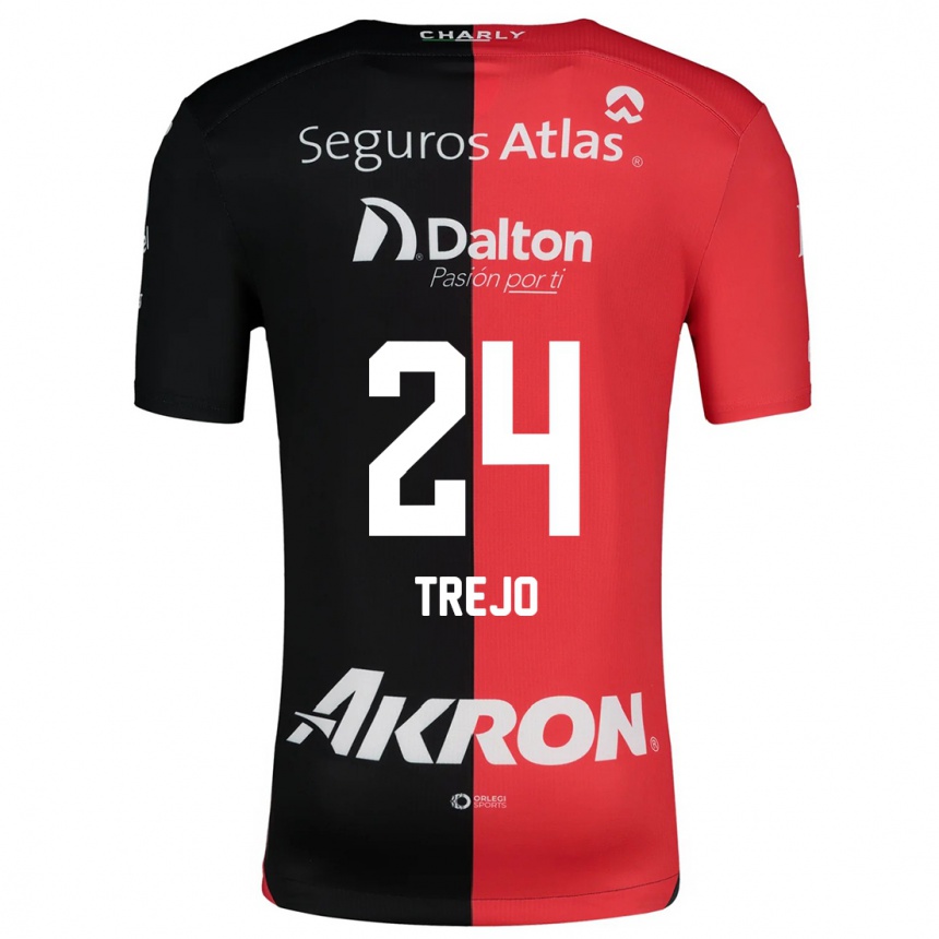 Men Football Christopher Trejo #24 Red Black Home Jersey 2024/25 T-Shirt Uk