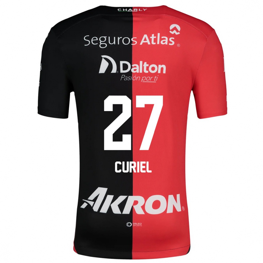 Men Football Alexa Curiel #27 Red Black Home Jersey 2024/25 T-Shirt Uk