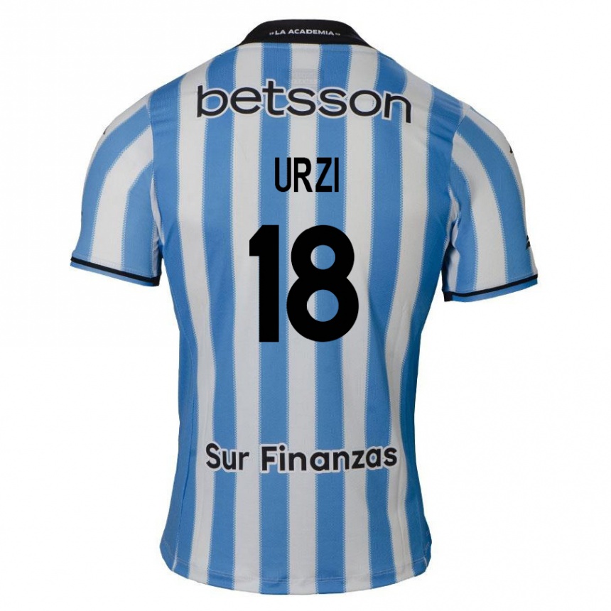 Men Football Agustín Urzi #18 Blue White Black Home Jersey 2024/25 T-Shirt Uk