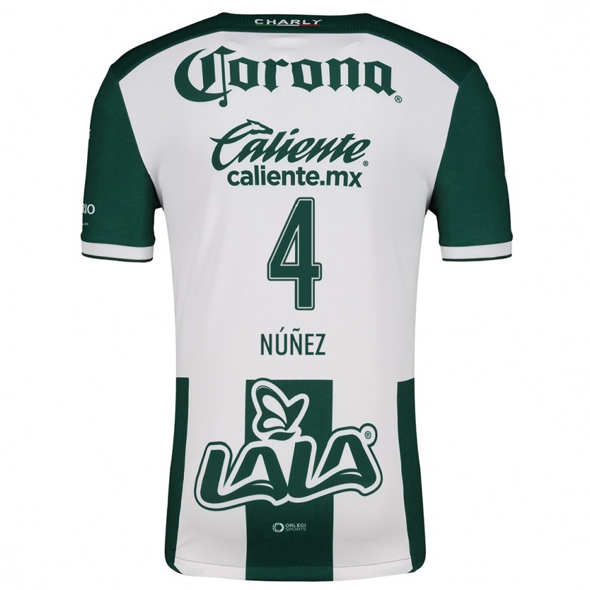 Men Football Santiago Núñez #4 Green White Home Jersey 2024/25 T-Shirt Uk