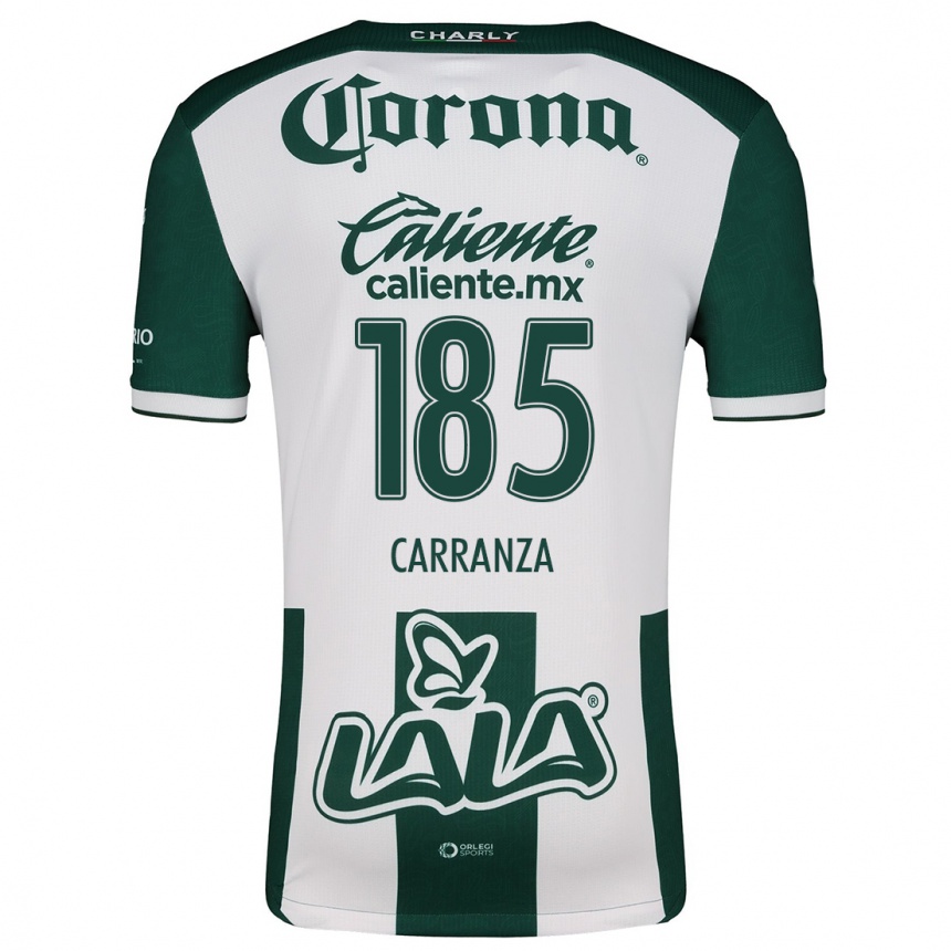 Men Football Héctor Carranza #185 Green White Home Jersey 2024/25 T-Shirt Uk