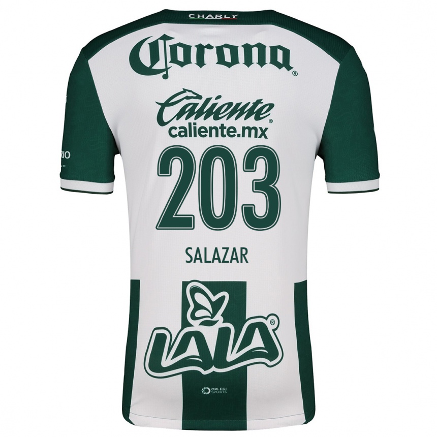 Men Football Roberto Salazar #203 Green White Home Jersey 2024/25 T-Shirt Uk