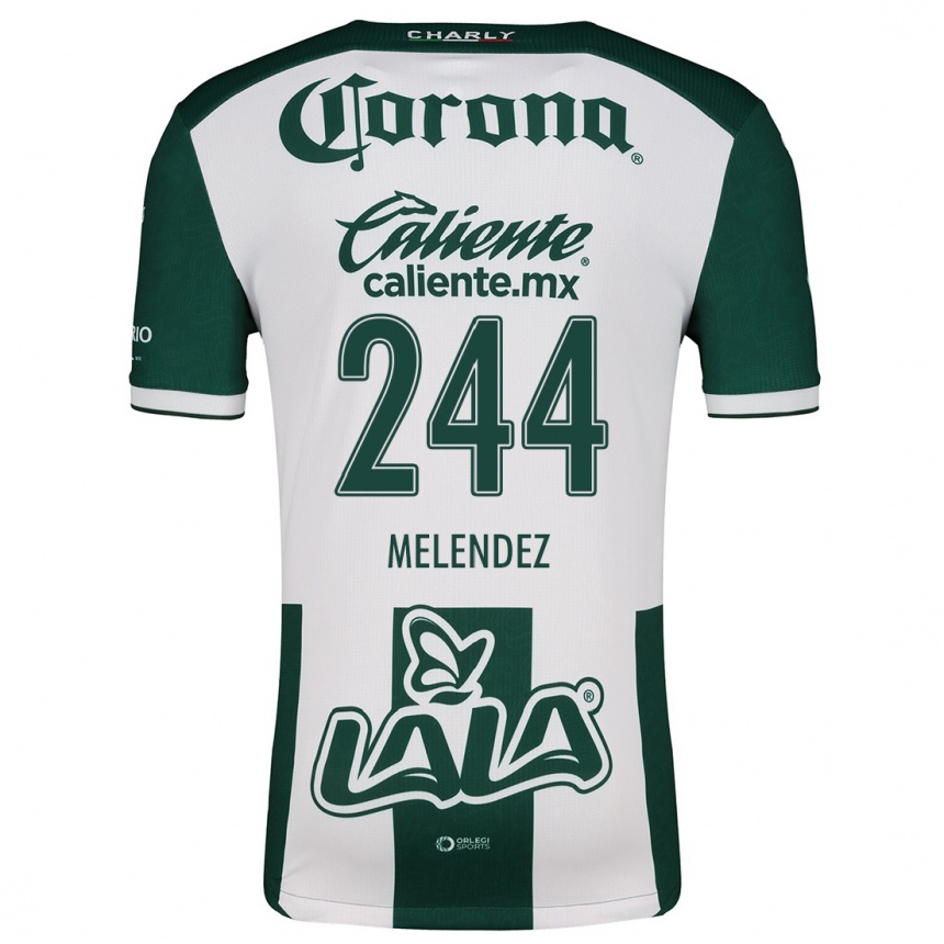 Men Football Carlos Meléndez #244 Green White Home Jersey 2024/25 T-Shirt Uk