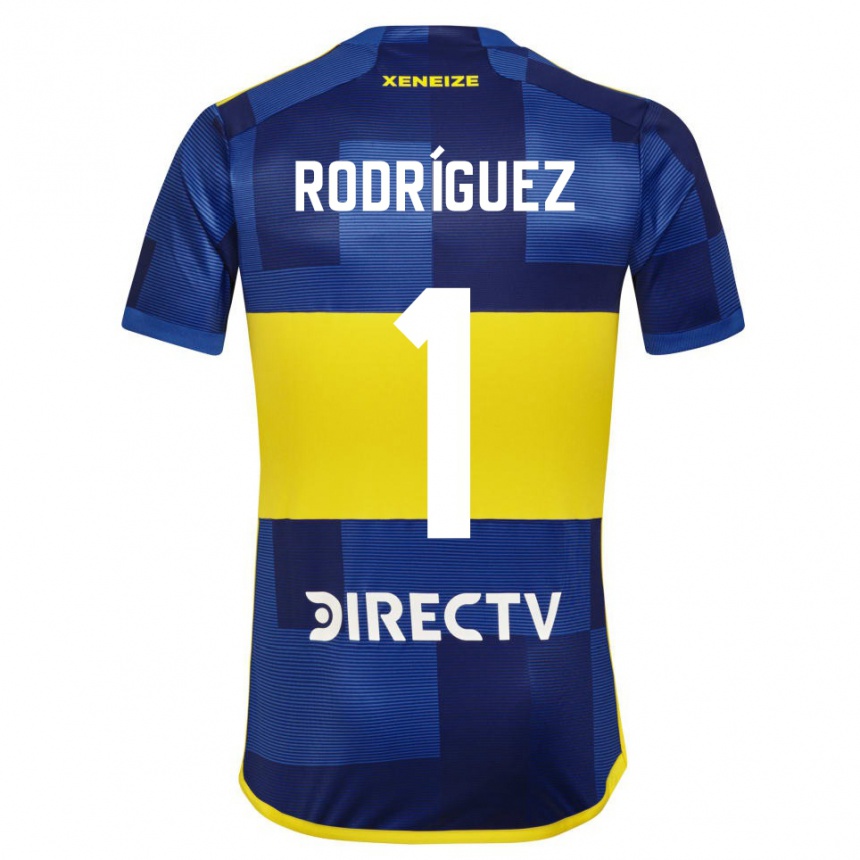 Men Football Fernando Rodríguez #1 Blue Yellow Home Jersey 2024/25 T-Shirt Uk