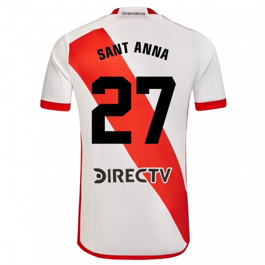 Men Football Agustín Sant Anna #27 White Red Home Jersey 2024/25 T-Shirt Uk