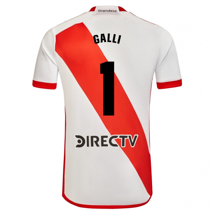 Men Football Ludmila Galli #1 White Red Home Jersey 2024/25 T-Shirt Uk