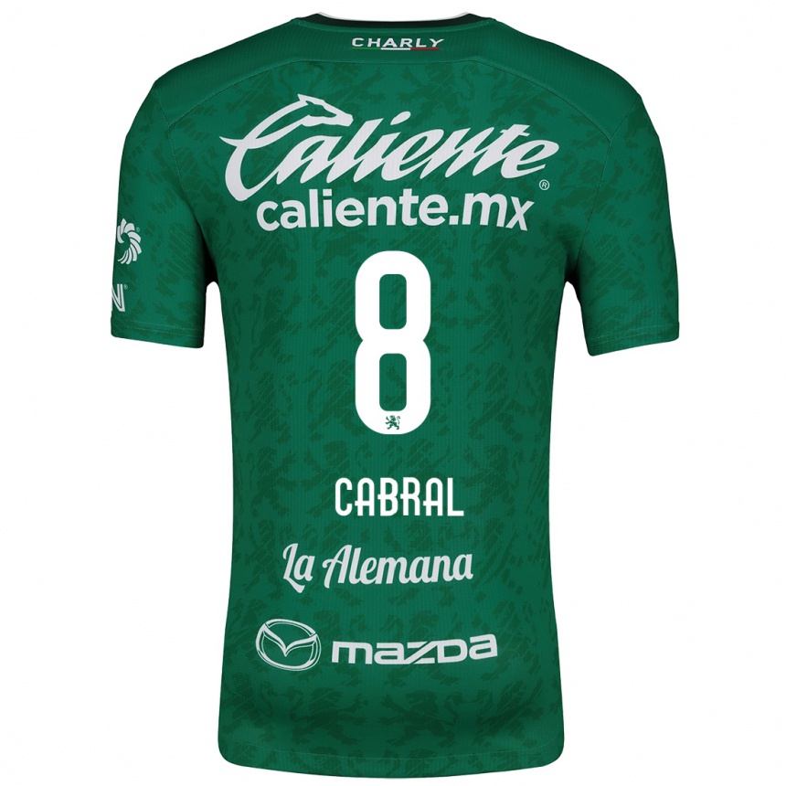 Men Football Luciano Cabral #8 Green White Home Jersey 2024/25 T-Shirt Uk