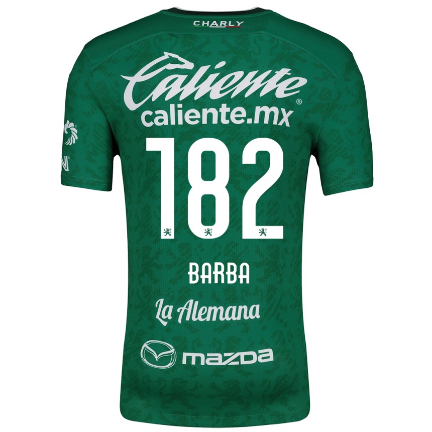 Men Football Austin Barba #182 Green White Home Jersey 2024/25 T-Shirt Uk