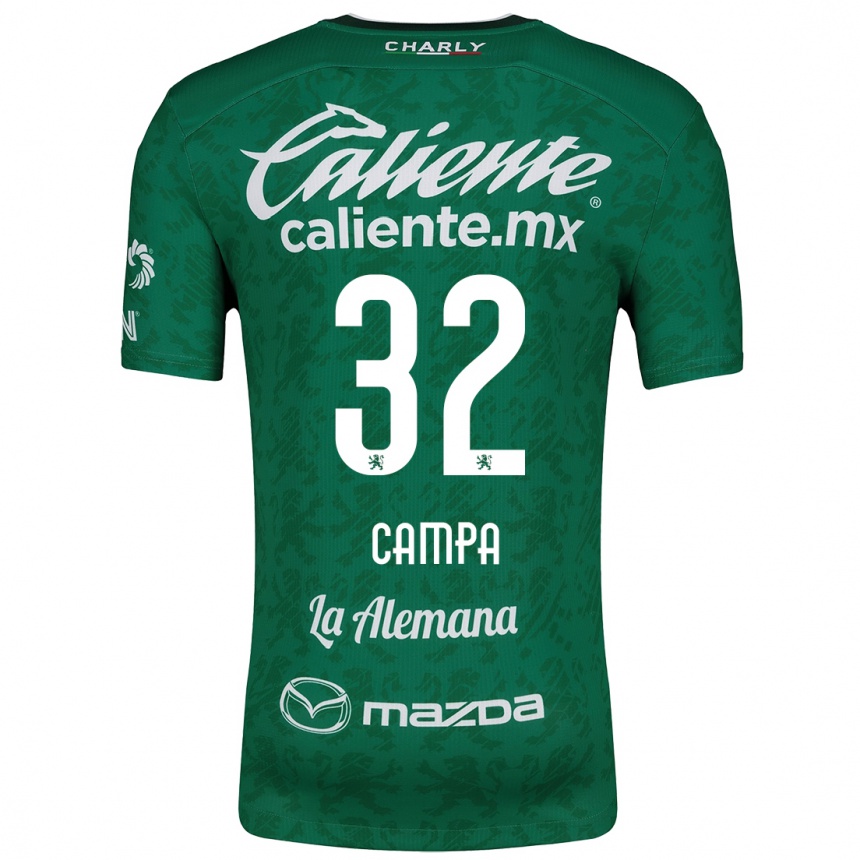 Men Football Ana Campa #32 Green White Home Jersey 2024/25 T-Shirt Uk