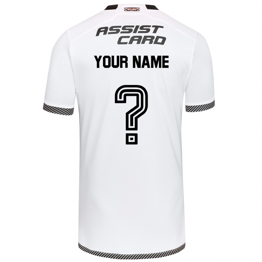 Men Football Your Name #0 White Black Home Jersey 2024/25 T-Shirt Uk