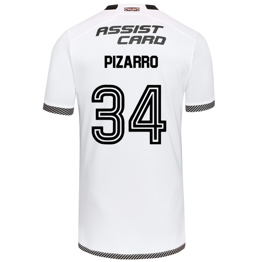 Men Football Vicente Pizarro #34 White Black Home Jersey 2024/25 T-Shirt Uk