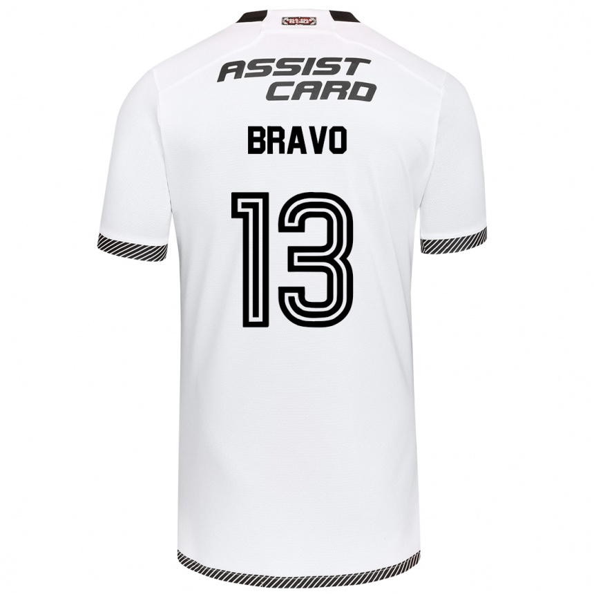 Men Football Santiago Bravo #13 White Black Home Jersey 2024/25 T-Shirt Uk