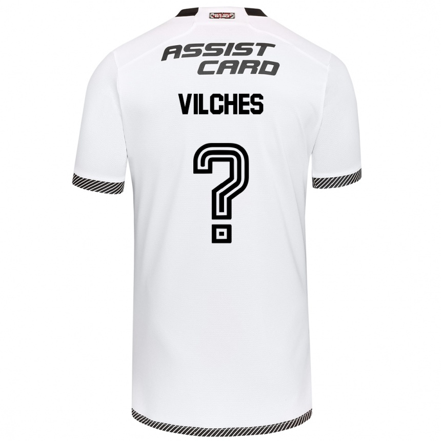 Men Football Patricio Vilches #0 White Black Home Jersey 2024/25 T-Shirt Uk