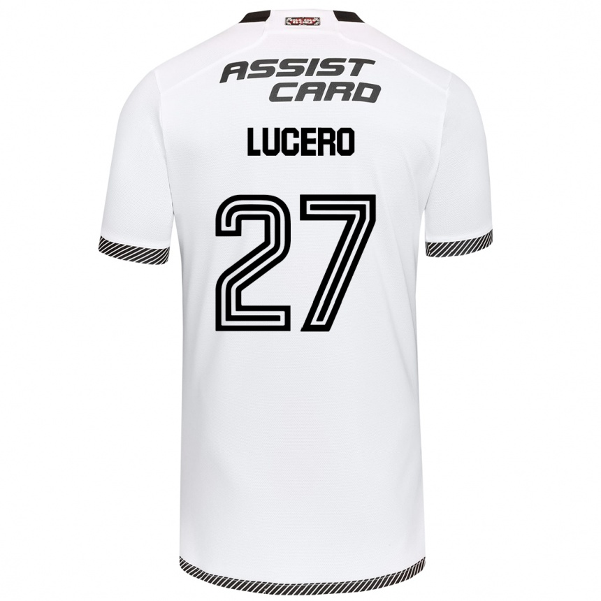 Men Football Valentina Lucero #27 White Black Home Jersey 2024/25 T-Shirt Uk