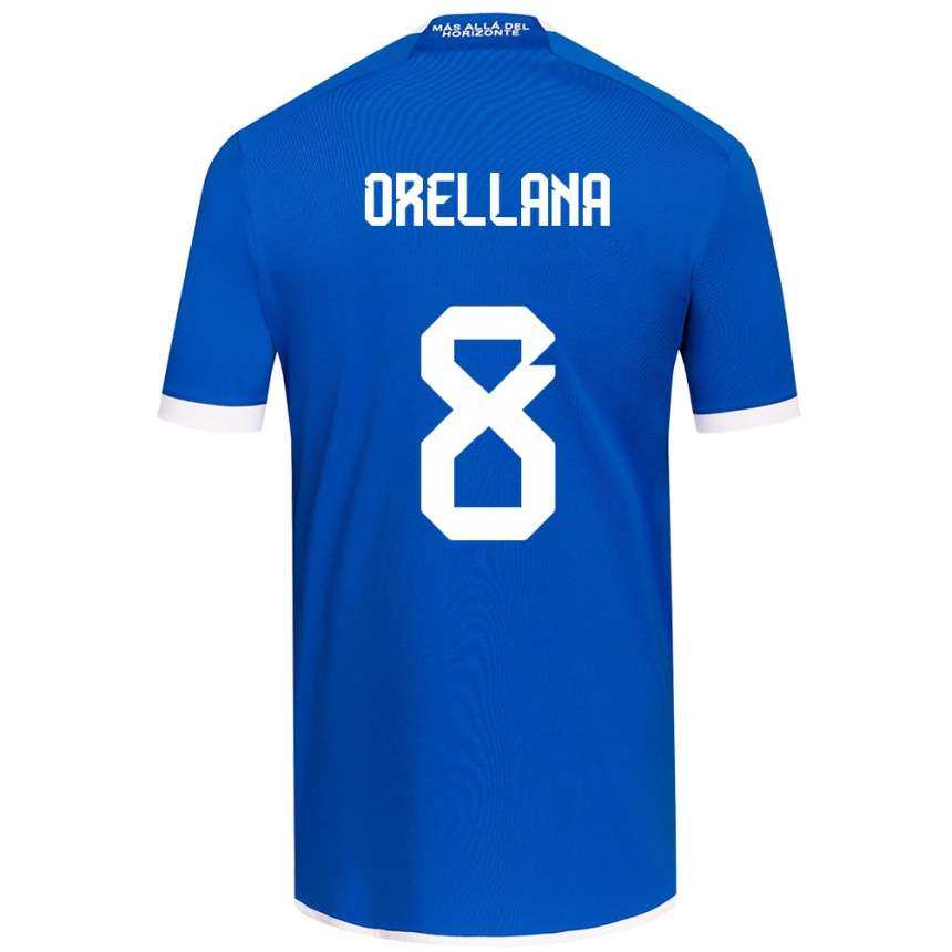 Men Football Denisse Orellana #8 Blue White Home Jersey 2024/25 T-Shirt Uk