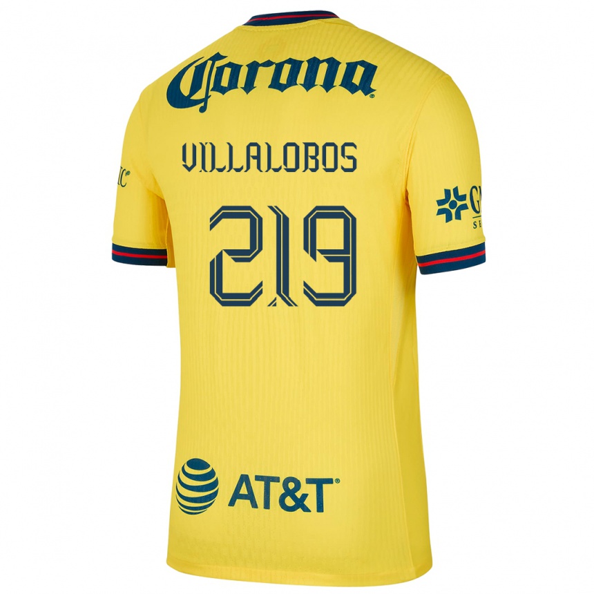 Men Football Patricio Villalobos #219 Yellow Blue Home Jersey 2024/25 T-Shirt Uk