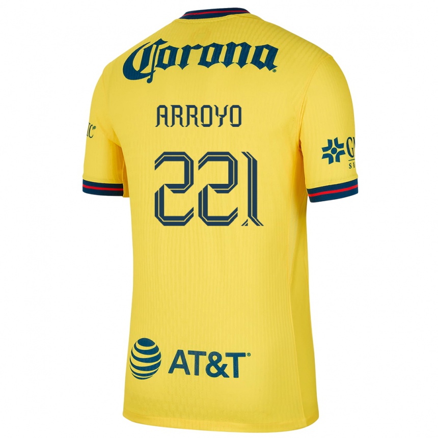 Men Football Reyli Arroyo #221 Yellow Blue Home Jersey 2024/25 T-Shirt Uk