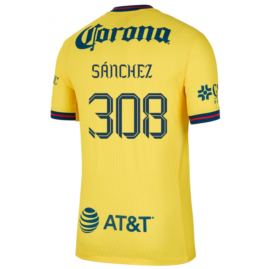 Men Football Oswaldo Sánchez #308 Yellow Blue Home Jersey 2024/25 T-Shirt Uk