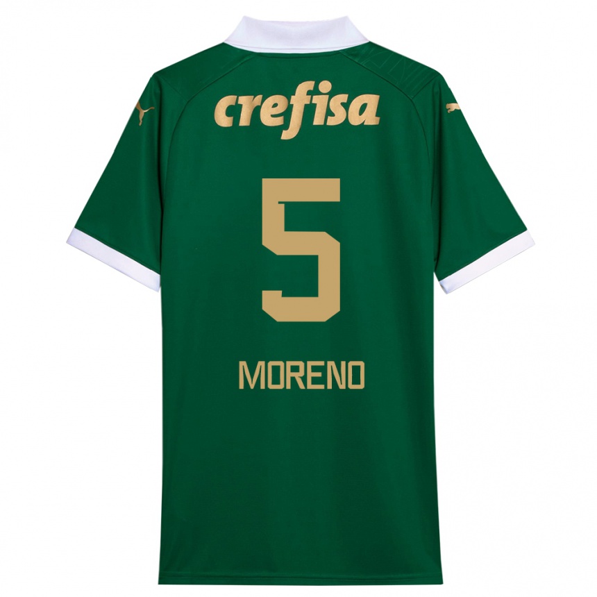 Men Football Aníbal Moreno #5 Green White Home Jersey 2024/25 T-Shirt Uk