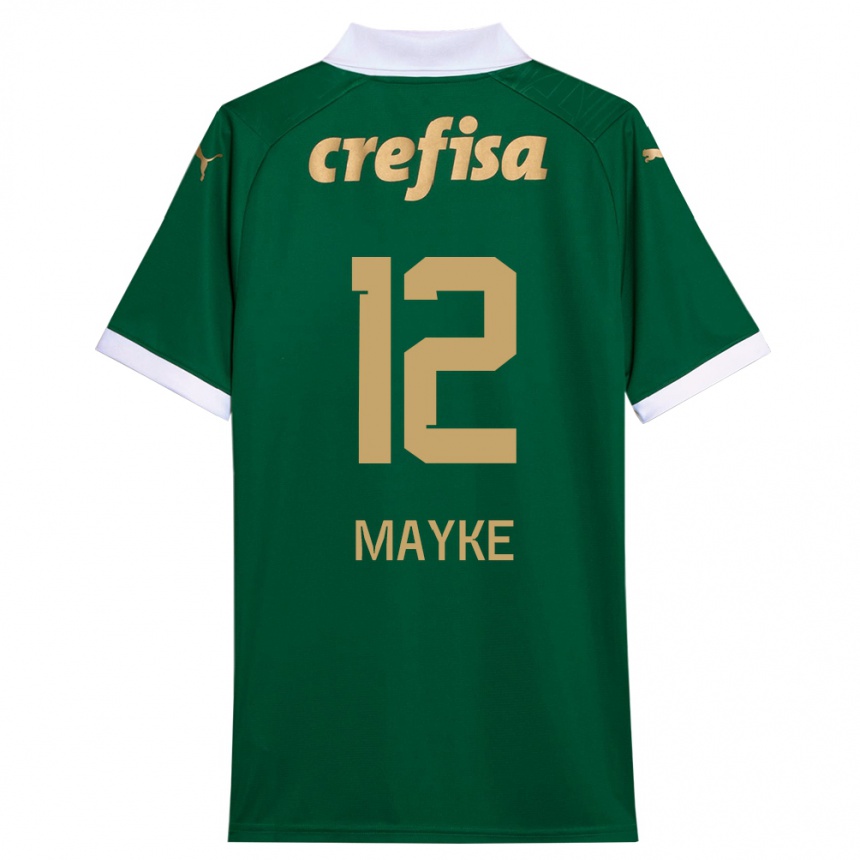 Men Football Mayke #12 Green White Home Jersey 2024/25 T-Shirt Uk