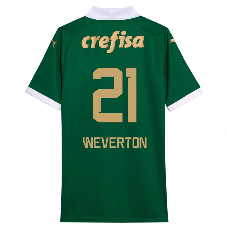 Men Football Weverton #21 Green White Home Jersey 2024/25 T-Shirt Uk