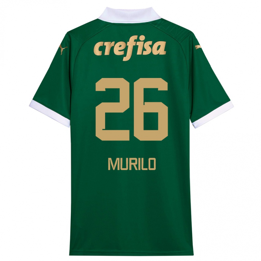 Men Football Murilo #26 Green White Home Jersey 2024/25 T-Shirt Uk