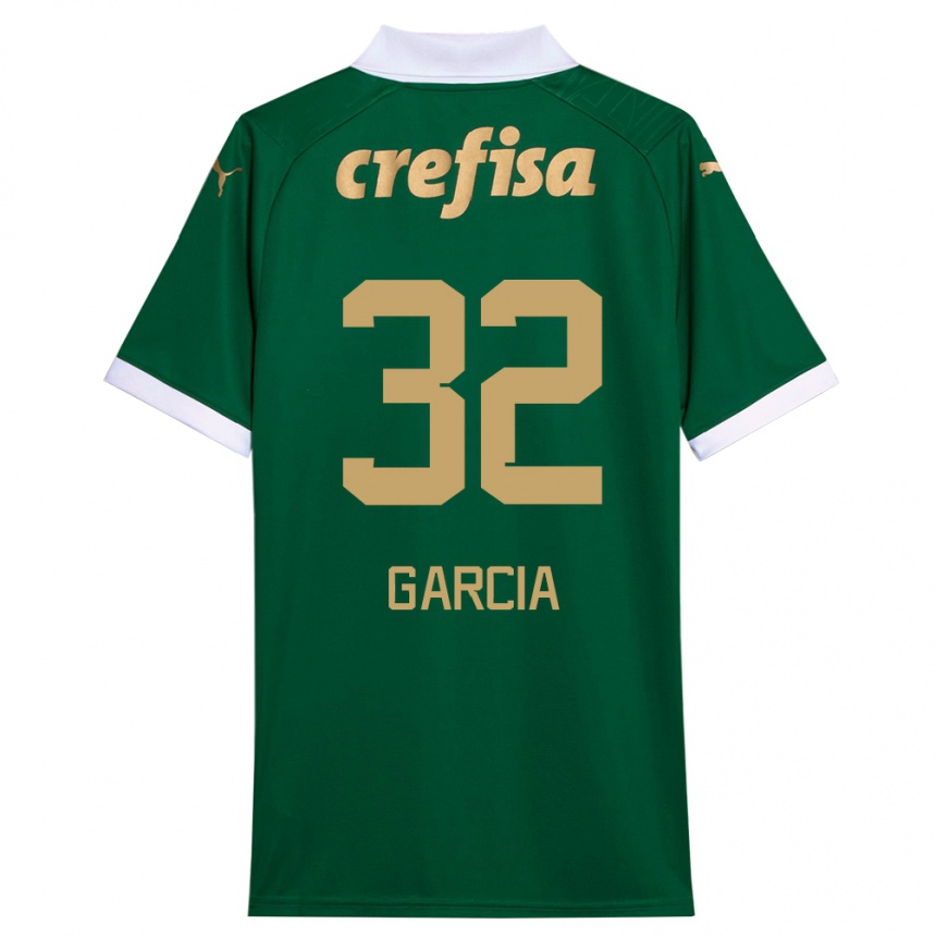 Men Football Garcia #32 Green White Home Jersey 2024/25 T-Shirt Uk