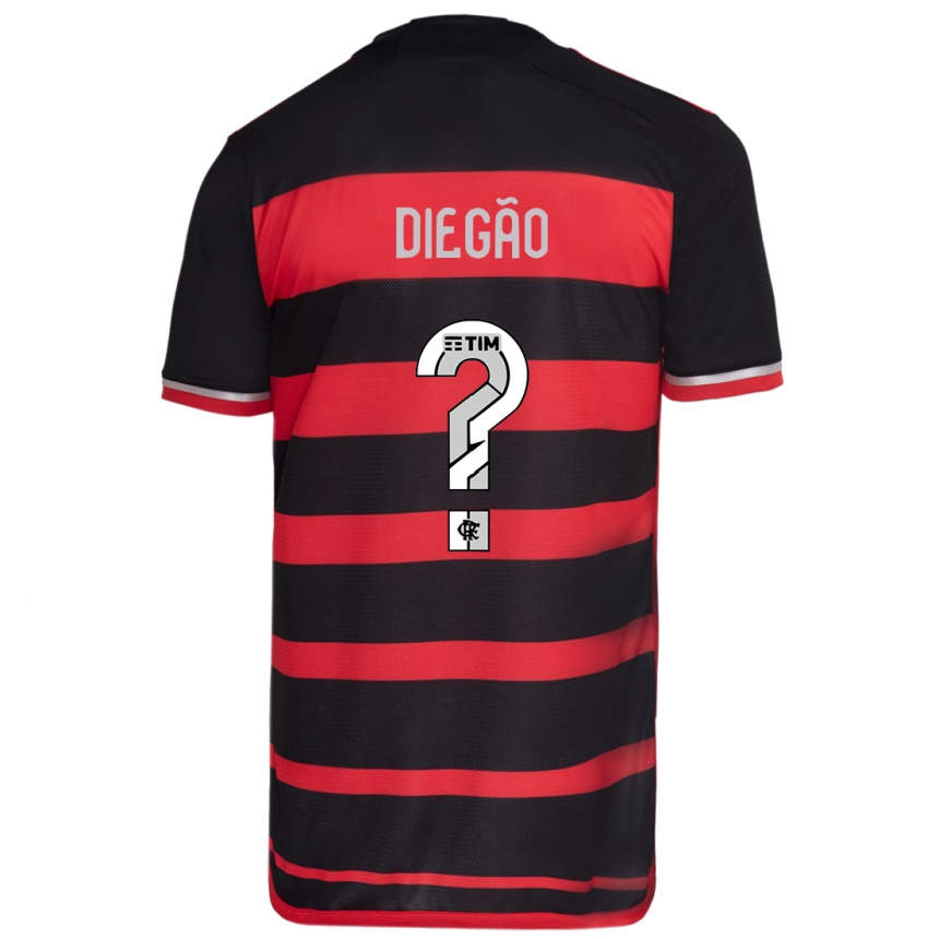 Men Football Diegão #0 Red Black Home Jersey 2024/25 T-Shirt Uk