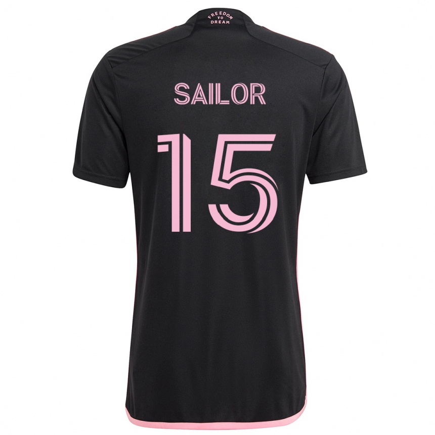 Men Football Ryan Sailor #15 Black Away Jersey 2024/25 T-Shirt Uk