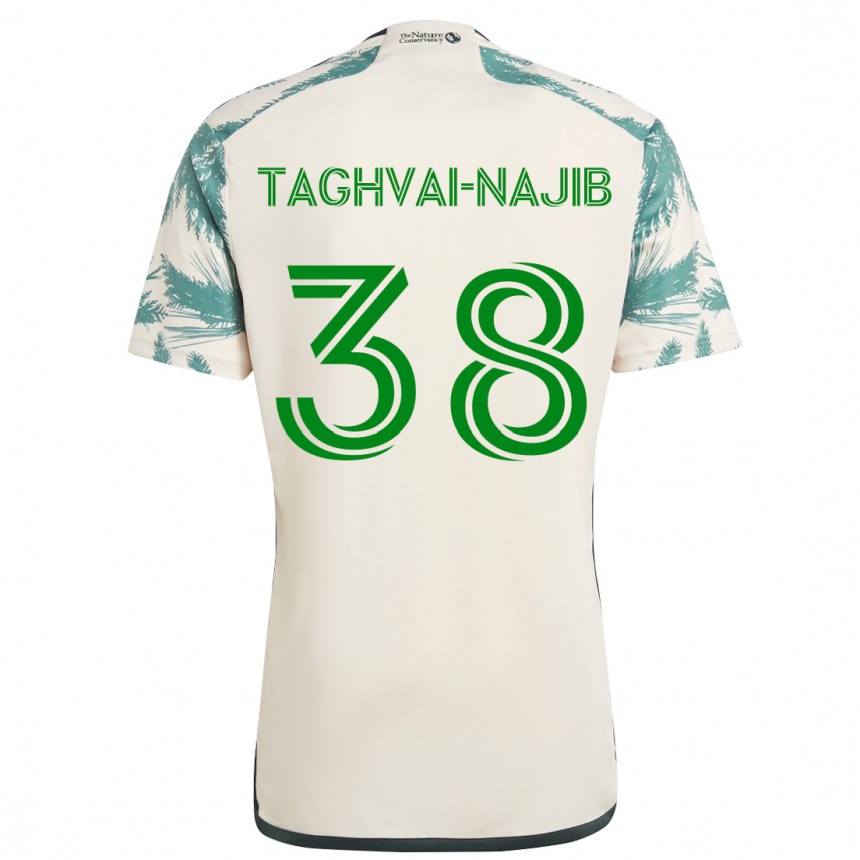 Men Football Braxton Taghvai-Najib #38 Beige Brown Away Jersey 2024/25 T-Shirt Uk